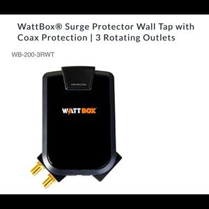 EUC WattBox Surge Protector w/Coax Protection & 3 Rotating Outlets